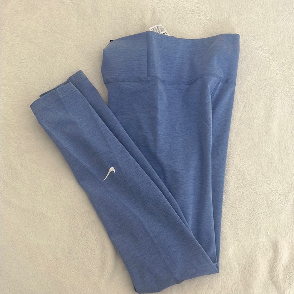 Blue High-Rise Seamless Leggings